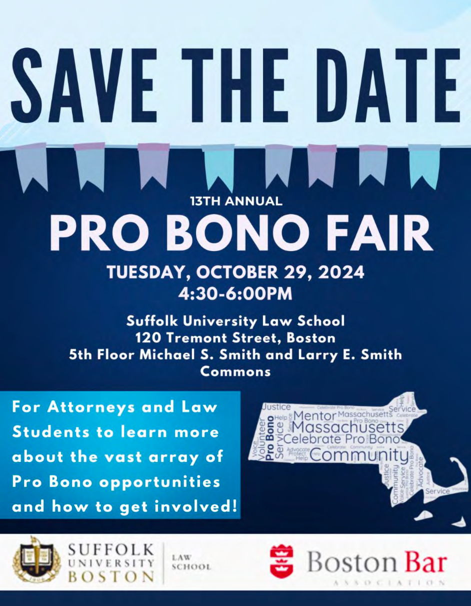 poster for Suffolk Pro Bono Fair